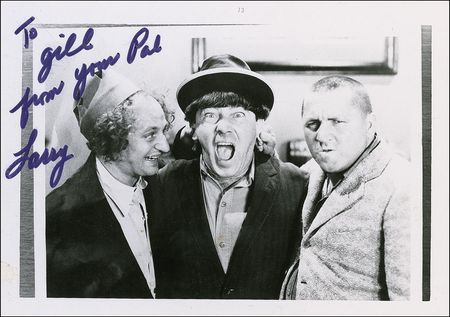 Lot #1207 Three Stooges: Larry Fine Letter and Photograph - Image 2