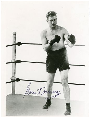 Lot #1364 Gene Tunney Photograph and Signature - Image 1