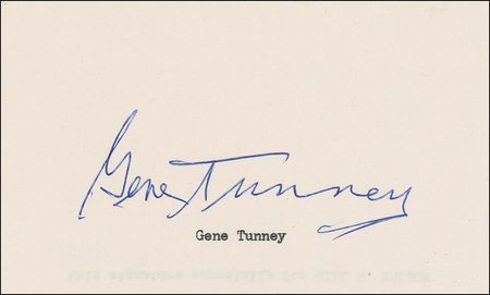 Lot #1364 Gene Tunney Photograph and Signature - Image 2
