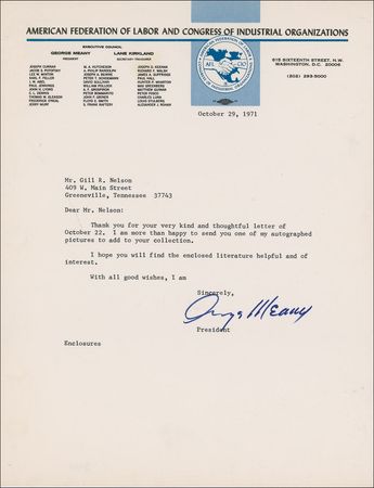 Lot #344 George Meany - Image 2