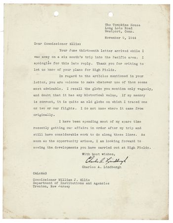 Lot #551 Charles Lindbergh: Lindbergh converts the tragic scene of his son?s kidnapping to aid generations of troubled youths - Image 2
