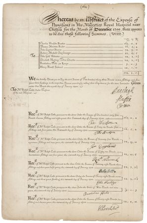 Lot #413 Christopher Wren: During a time of fiscal impropriety at the Royal Hospital he designed, famed architect Wren tends to the books - Image 3