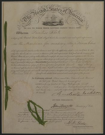 Lot #75 Andrew Jackson: As America edges toward a financial crisis, Old Hickory sets his sights on the high seas and a patent for ship’s thimbles - Image 2
