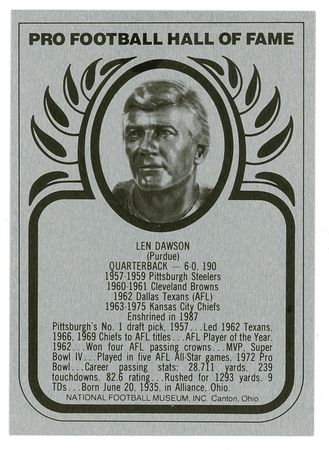Lot #1245 Football Hall of Famers: 1980 Inductees Signed Cards - Image 5
