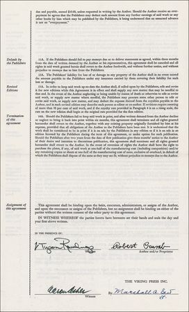 Lot #700 Robert Crumb: The underground cartoonist’s early contract for the controversial Fritz the Cat - Image 2