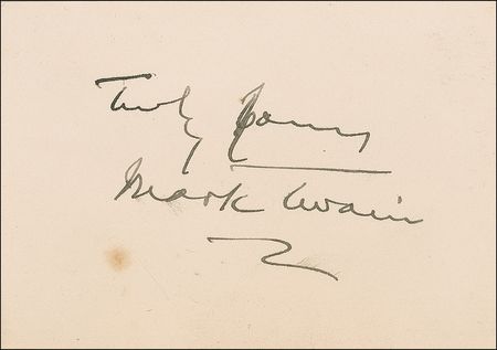 Lot #587 Samuel L. Clemens Signature - Image 1