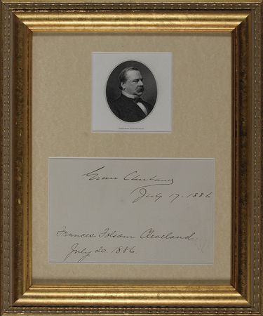 Lot #35 Grover and Frances Cleveland Signature