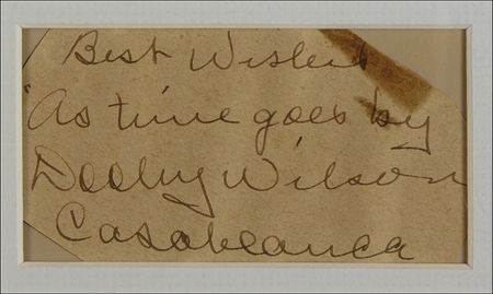 Lot #981 Casablanca: Dooley Wilson Signature - Image 2