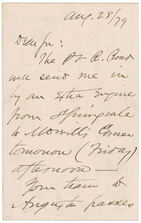 Lot #228 James G. Blaine Handwritten Letter Signed - Image 1