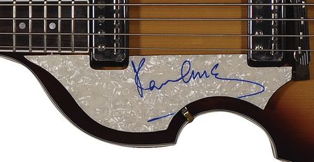 Lot #786 Beatles: Paul McCartney: McCartney signs his trademark instrument - Image 3