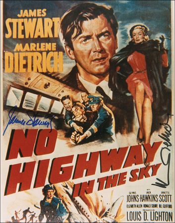 Lot #1114 James Stewart and Marlene Dietrich Signed Photographs - Image 1