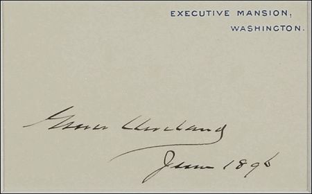 Lot #32 Grover Cleveland Letter and Executive Mansion Card - Image 3