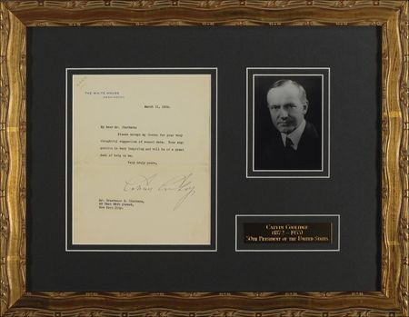 Lot #47 Calvin Coolidge Typed Letter Signed - Image 1
