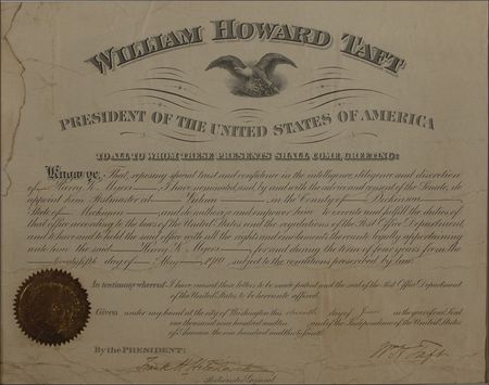 Lot #181 William H. Taft Signed Document - Image 2