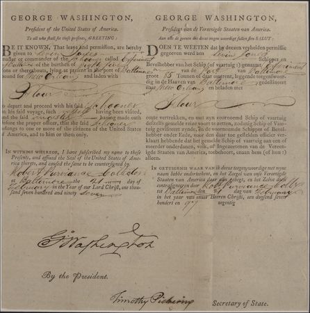 Lot #204 George Washington: Scarce and desirable Washington ship?s papers authorized just days before leaving office - Image 2