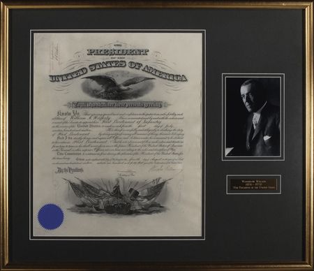 Lot #207 Woodrow Wilson: America prepares for World War I as Wilson appoints an infantry officer - Image 1