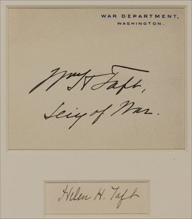 Lot #179 William and Helen Taft Signatures - Image 2