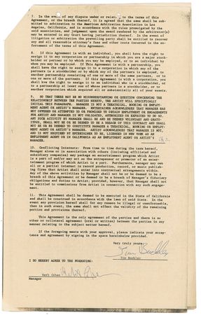 Lot #814 Tim Buckley: Four years before a heroin overdose took his life, Tim Buckley signs on with Frank Zappa’s manager - Image 2