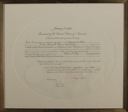 Lot #26 Jimmy Carter: Rare Carter presidential