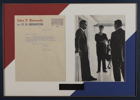 Lot #115 John F. Kennedy: “Plan to drop in at Headquarters in the near future to see me or my brother, Bob” - Image 1
