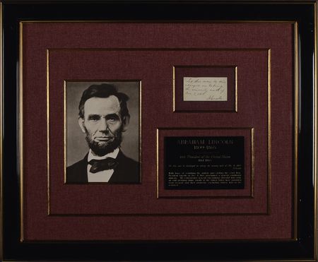 Lot #120 Abraham Lincoln: Lincoln provides amnesty to a Confederate soldier - Image 1