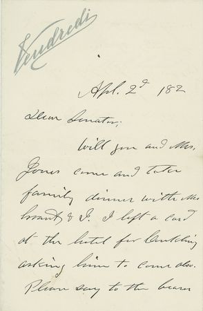 Lot #74 U. S. Grant Handwritten Letter Signed - Image 1