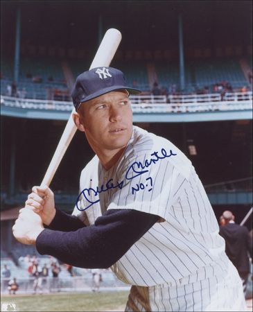 Lot #1232 DiMaggio, Mantle, and Williams Signed Photographs - Image 2
