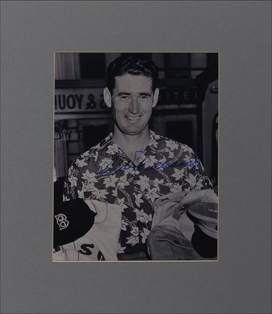 Lot #1352 Ted Williams Baseball and Photograph - Image 1