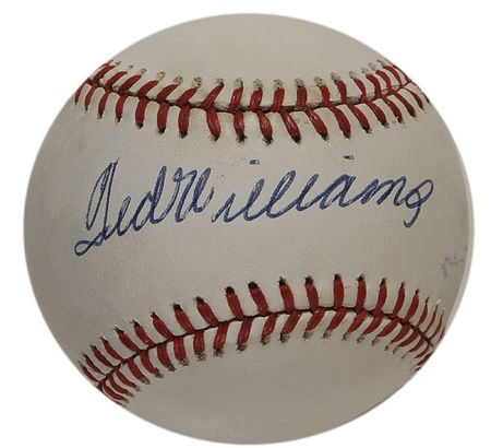 Lot #1352 Ted Williams Baseball and Photograph - Image 2
