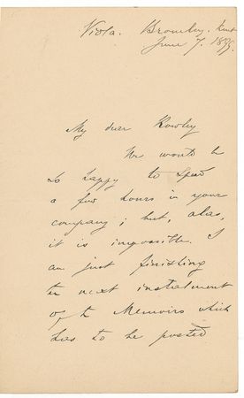 Lot #327 Peter Kropotkin Handwritten Letter Signed - Image 1
