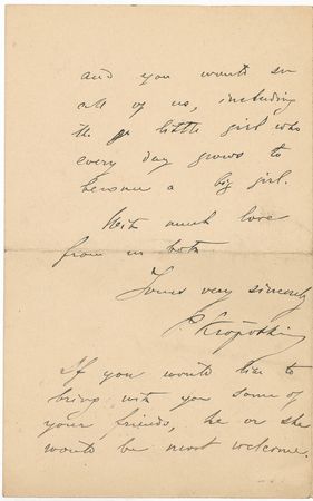 Lot #327 Peter Kropotkin Handwritten Letter Signed - Image 4