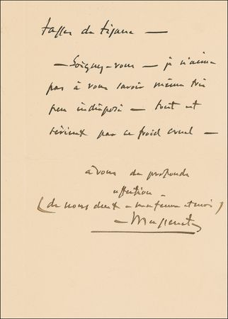 Lot #743 Jules Massenet Handwritten Letter Signed - Image 2