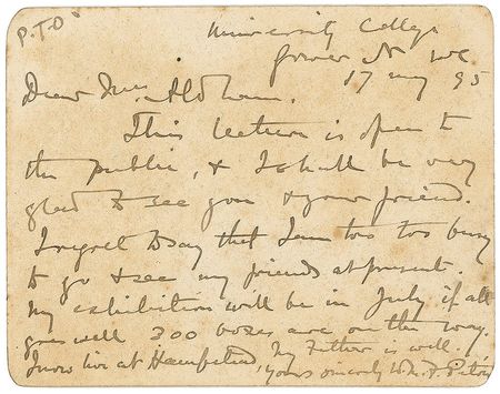 Lot #349 Sir William M.Flinders Petrie Handwritten Letter Signed - Image 1