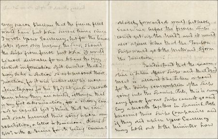 Lot #456 Horatio Nelson: While aboard HMS Victory, Nelson writes of attacking Napoleon’s French fleet before they can combine forces - Image 2
