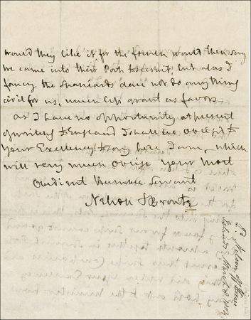 Lot #456 Horatio Nelson: While aboard HMS Victory, Nelson writes of attacking Napoleon’s French fleet before they can combine forces - Image 3