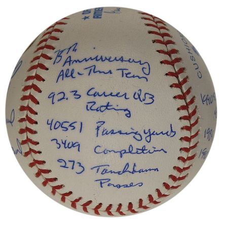 Lot #1310 Joe Montana: Loaded Montana stat ball - Image 4