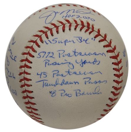 Lot #1310 Joe Montana: Loaded Montana stat ball - Image 5