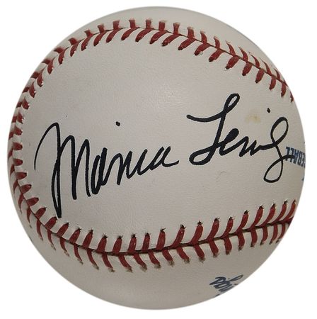 Lot #36 Bill Clinton and Monica Lewinsky: The president and his controversial intern sign an Official Major League baseball - Image 2