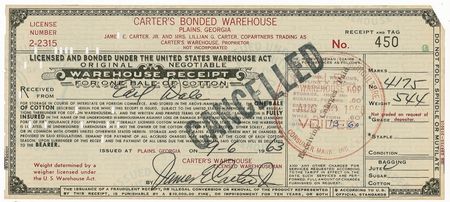 Lot #24 Jimmy Carter Signed Document