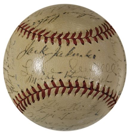 Lot #1338 St. Louis Browns: St. Louis Browns signed ball from their only pennant-winning season - Image 2