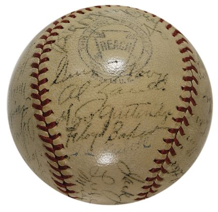 Lot #1338 St. Louis Browns: St. Louis Browns signed ball from their only pennant-winning season - Image 3