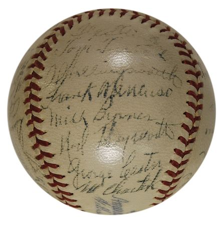 Lot #1338 St. Louis Browns: St. Louis Browns signed ball from their only pennant-winning season - Image 4