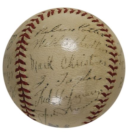 Lot #1338 St. Louis Browns: St. Louis Browns signed ball from their only pennant-winning season - Image 5