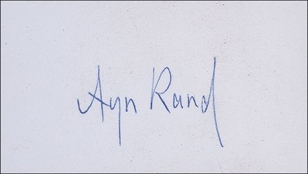 Lot #657 Ayn Rand Signature - Image 1