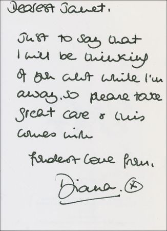 Lot #268 Diana: The princess promises a friend ?I will be thinking of you alot while I?m away? - Image 1