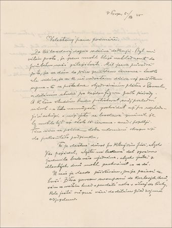 Lot #644 Alphonse Mucha: Mucha seeks a speedy response to an inquiry “so I still could catch some of the long summer days for my work” - Image 1