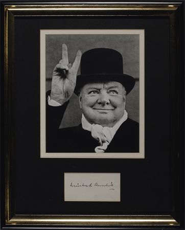 Lot #243 Winston Churchill Signature - Image 1