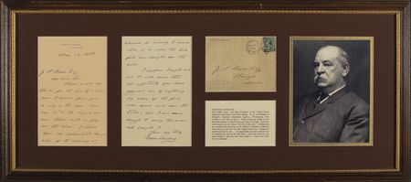 Lot #34 Grover Cleveland Handwritten Letter Signed