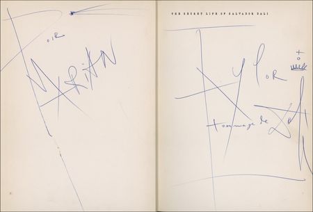 Lot #590 Salvador Dali: Dali adds original sketches to his ?Secret Life? - Image 1