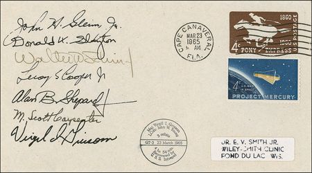 Lot #540 Mercury 7: Mercury astronauts honor Grissom’s Gemini mission - Image 2